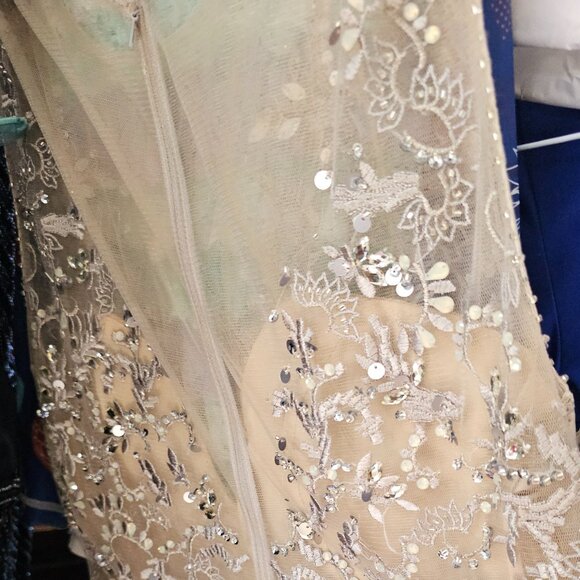 Beautiful Light Grey Sheer Tulle, Beaded Top, SIZE 8 from E-DRESSIT - Picture 4 of 4